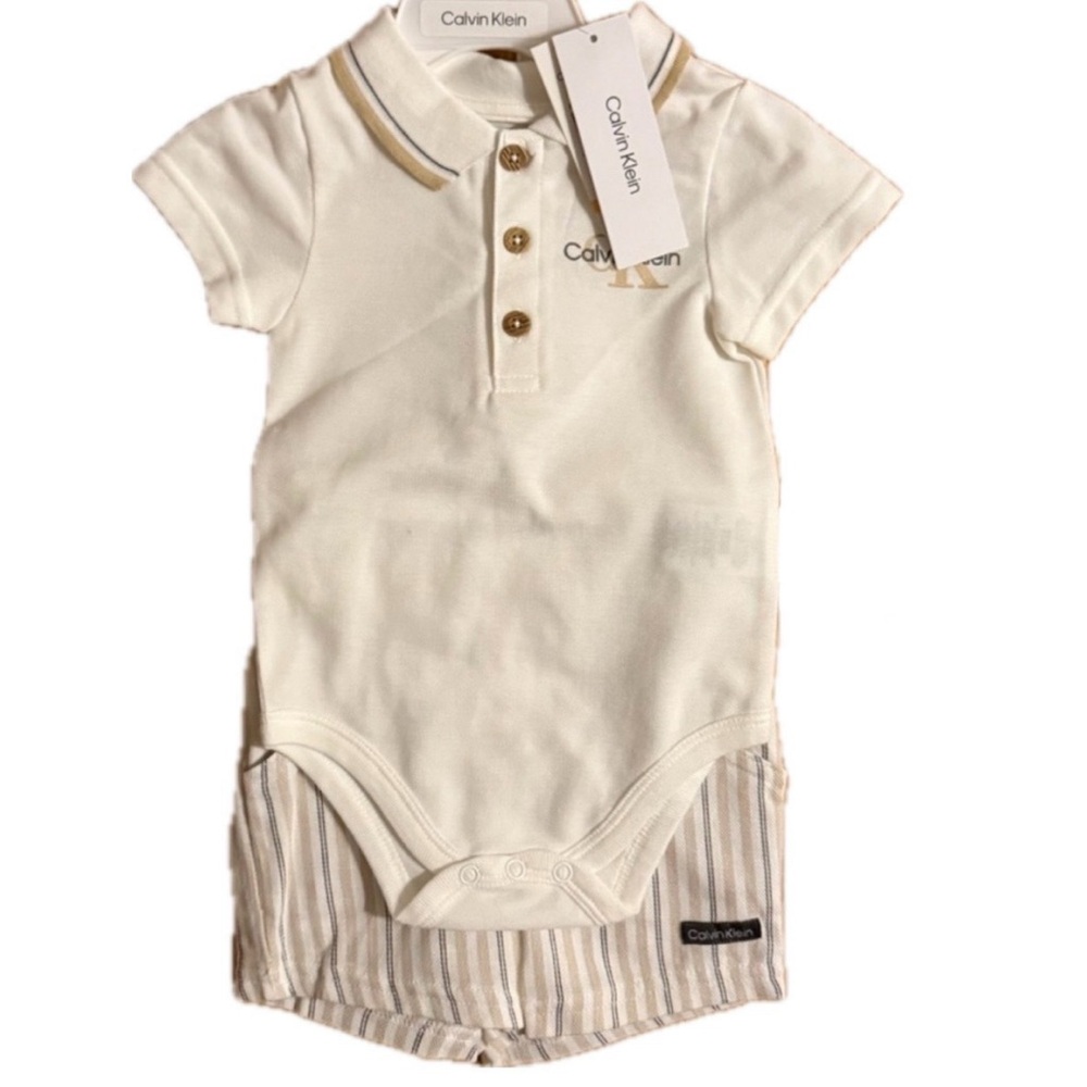 Calvin Klein Baby Boy 2 Piece Outfit Set - Picture 1 of 12